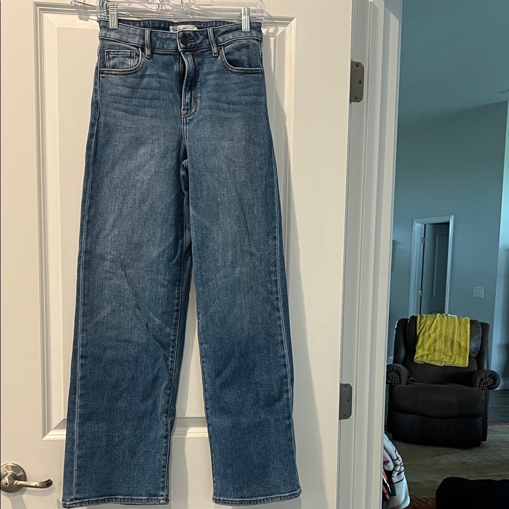 Carly Jean Los Angeles Straight Leg Blue Jeans